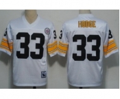 Pittsburgh Steelers #33 Merril Hodge White Throwback Jersey