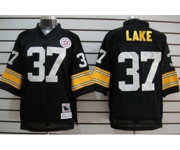 Pittsburgh Steelers #37 Carnell Lake Black Throwback Jersey