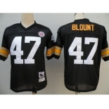 Pittsburgh Steelers #47 Mel Blount Black Throwback Jersey