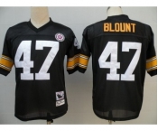 Pittsburgh Steelers #47 Mel Blount Black Throwback Jersey