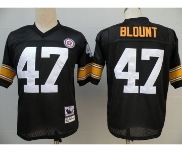 Pittsburgh Steelers #47 Mel Blount Black Throwback Jersey