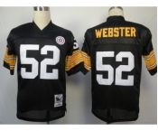 Pittsburgh Steelers #52 Mike Webster Black Throwback Jersey