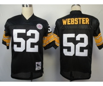 Pittsburgh Steelers #52 Mike Webster Black Throwback Jersey