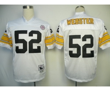 Pittsburgh Steelers #52 Mike Webster White Throwback Jersey