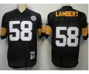 Pittsburgh Steelers #58 Jack Lambert Black Throwback Jersey