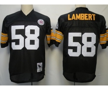 Pittsburgh Steelers #58 Jack Lambert Black Throwback Jersey