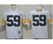 Pittsburgh Steelers #59 Jack Ham White Throwback Jersey