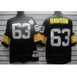 Pittsburgh Steelers #63 Dermontti Dawson Black Throwback Jersey