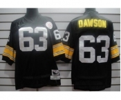 Pittsburgh Steelers #63 Dermontti Dawson Black Throwback Jersey