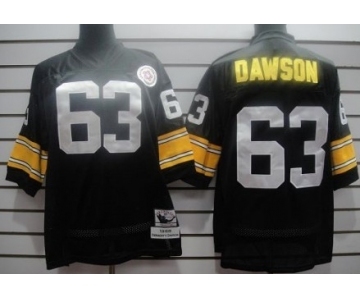 Pittsburgh Steelers #63 Dermontti Dawson Black Throwback Jersey