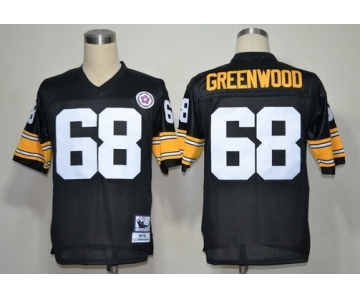 Pittsburgh Steelers #68 L.C. Greenwood Black Throwback Jersey