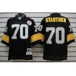 Pittsburgh Steelers #70 Ernie Stautner Black Throwback Jersey