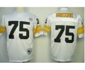 Pittsburgh Steelers #75 Joe Greene White Throwback Jersey