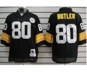 Pittsburgh Steelers #80 Jack Butler Black Throwback Jersey