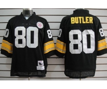 Pittsburgh Steelers #80 Jack Butler Black Throwback Jersey