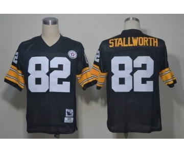 Pittsburgh Steelers #82 John Stallworth Black Throwback Jersey