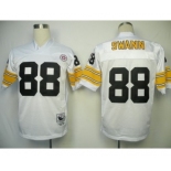 Pittsburgh Steelers #88 Lynn Swann White Throwback Jersey