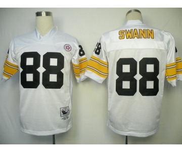 Pittsburgh Steelers #88 Lynn Swann White Throwback Jersey