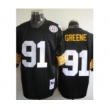 Pittsburgh Steelers #91 Kevin Greene Black Throwback Jersey