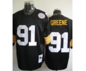 Pittsburgh Steelers #91 Kevin Greene Black Throwback Jersey