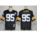 Pittsburgh Steelers #95 Greg Lloyd Black Throwback Jersey