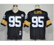 Pittsburgh Steelers #95 Greg Lloyd Black Throwback Jersey