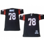 Cincinnati Bengals #78 Anthony Munoz Black Throwback Jersey