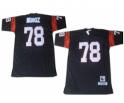 Cincinnati Bengals #78 Anthony Munoz Black Throwback Jersey