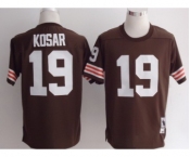 Cleveland Browns #19 Bernie Kosar Brown Short-Sleeved Throwback Jersey