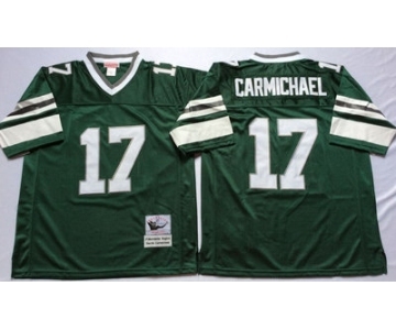 Eagles #17 Harold Carmichael Green Throwback Jersey