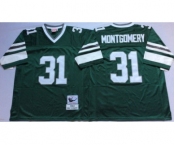 Eagles #31 Wilbert Montgomery Green Throwback Jersey