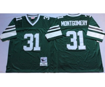 Eagles #31 Wilbert Montgomery Green Throwback Jersey