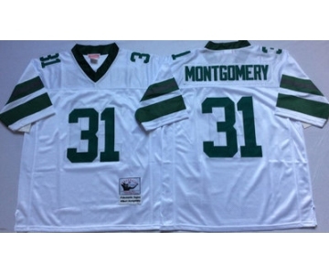 Eagles #31 Wilbert Montgomery White Throwback Jersey