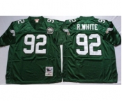 Eagles #92 Reggie White Green Throwback Jersey