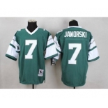 Men's Philadelphia Eagles #7 Ron Jaworski Light Green Throwback Jersey