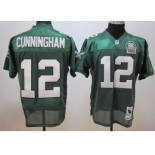 Philadelphia Eagles #12 Randall Cunningham Dark Green Throwback 99TH Jersey