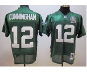 Philadelphia Eagles #12 Randall Cunningham Dark Green Throwback 99TH Jersey