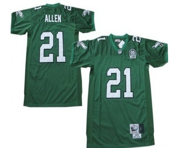 Philadelphia Eagles #21 Eric Allen Light Green Throwback 99TH Jersey