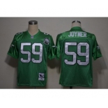 Philadelphia Eagles #59 Seth Joyner Light Green Throwback 99TH Jersey