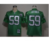 Philadelphia Eagles #59 Seth Joyner Light Green Throwback 99TH Jersey