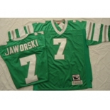 Philadelphia Eagles #7 Ron Jaworski Light Green Throwback Jersey