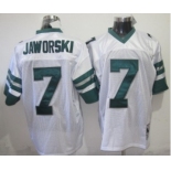 Philadelphia Eagles #7 Ron Jaworski White Throwback Jersey