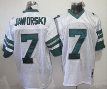 Philadelphia Eagles #7 Ron Jaworski White Throwback Jersey