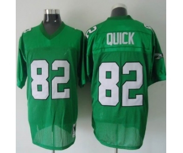 Philadelphia Eagles #82 Mike Quick Light Green Throwback Jersey