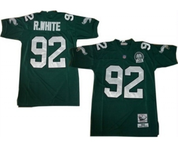 Philadelphia Eagles #92 Reggie White Dark Green Throwback 99TH Jersey