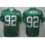 Philadelphia Eagles #92 Reggie White Light Green Throwback 99TH Jersey