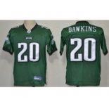 Reebok Philadelphia Eagles #20 Brian Dawkins Dark Green Jersey