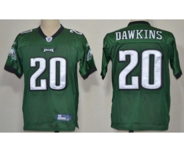 Reebok Philadelphia Eagles #20 Brian Dawkins Dark Green Jersey