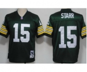 Green Bay Packers #15 Bart Starr Green Short-Sleeved Throwback Jersey