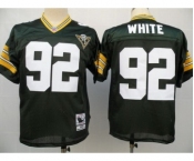 Green Bay Packers #92 Reggie White Green 75TH Throwback Jersey